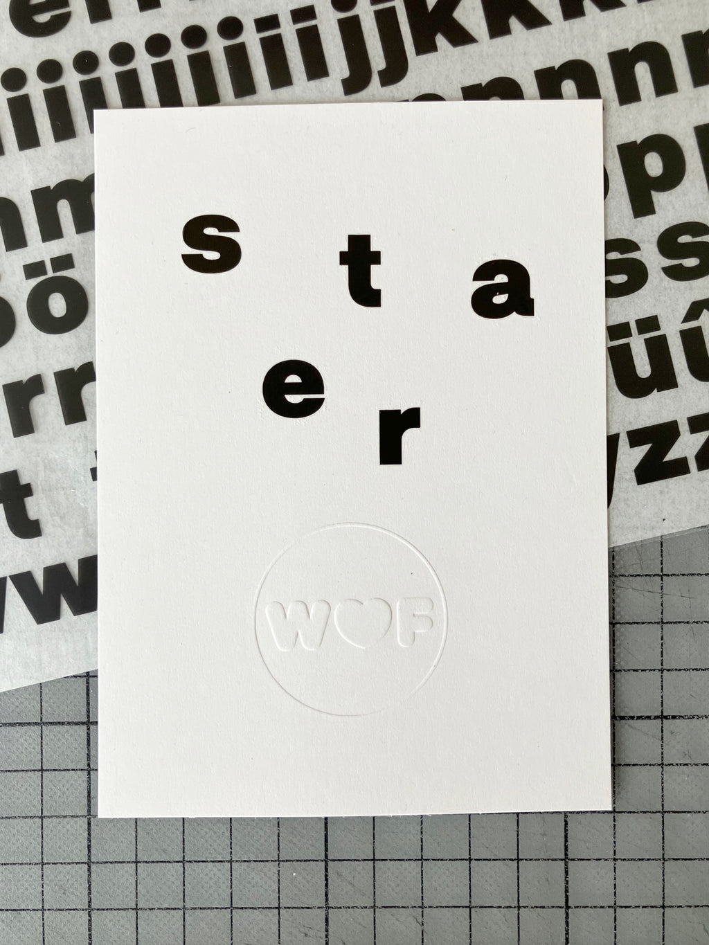 Unique Postcard Setra 60pt Black Lowercase
